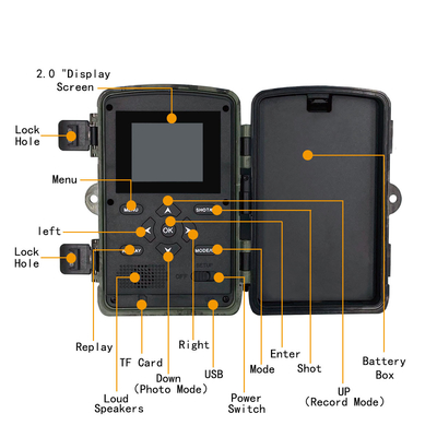 PR700  4K Trail Camera 36MP IP54 2.0 LCD Screen Night Vision Wildlife Camera